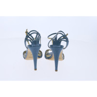 Ralph Lauren Sandalen aus Leder in Blau