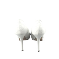 Christian Dior Pumps/Peeptoes aus Leder in Weiß