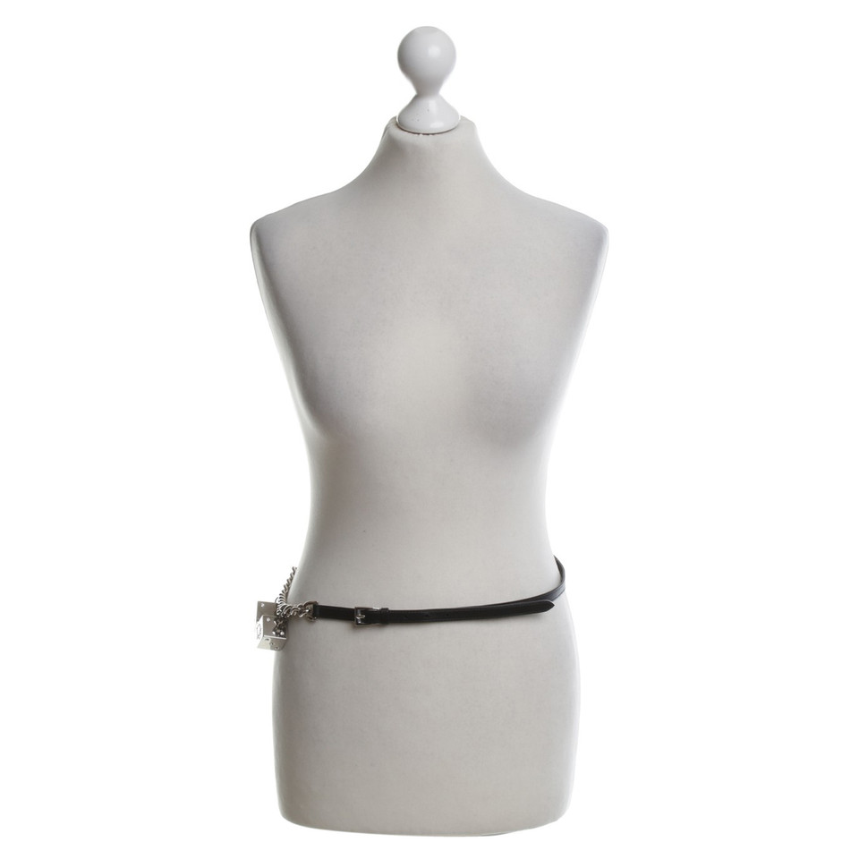 Christian Dior Leather Belt zwart