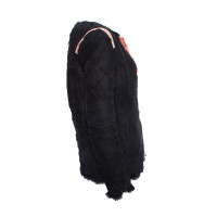 Antik Batik Jacke/Mantel aus Pelz in Schwarz