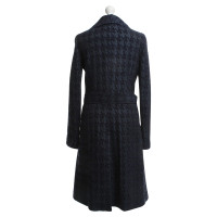 Dolce & Gabbana Dark blue coat with faucet pattern