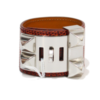 Hermès Collier de Chien Armband aus Leder in Braun