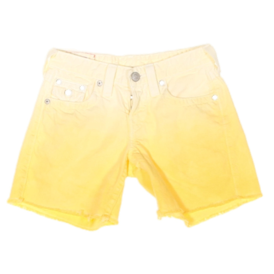 True Religion Shorts aus Baumwolle in Gelb