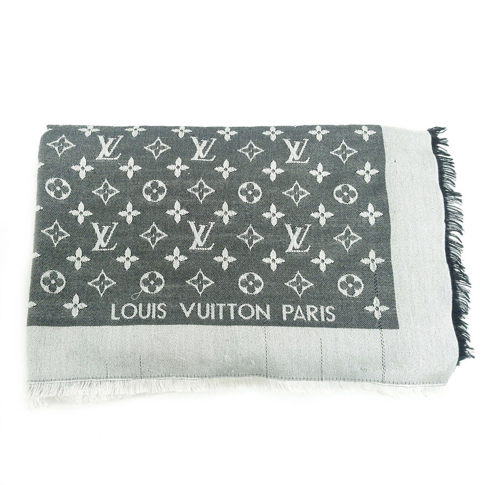 Louis Vuitton Sciarpa in Seta in Grigio
