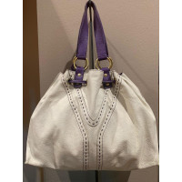 Yves Saint Laurent Tote bag Leather in White