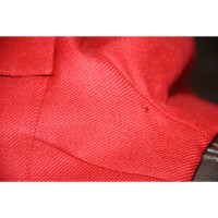 Burberry Jacke/Mantel aus Wolle in Rot