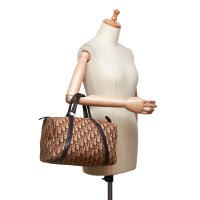 Christian Dior Handtasche aus Canvas in Braun