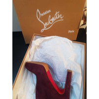 Christian Louboutin Ankle boots Suede in Bordeaux