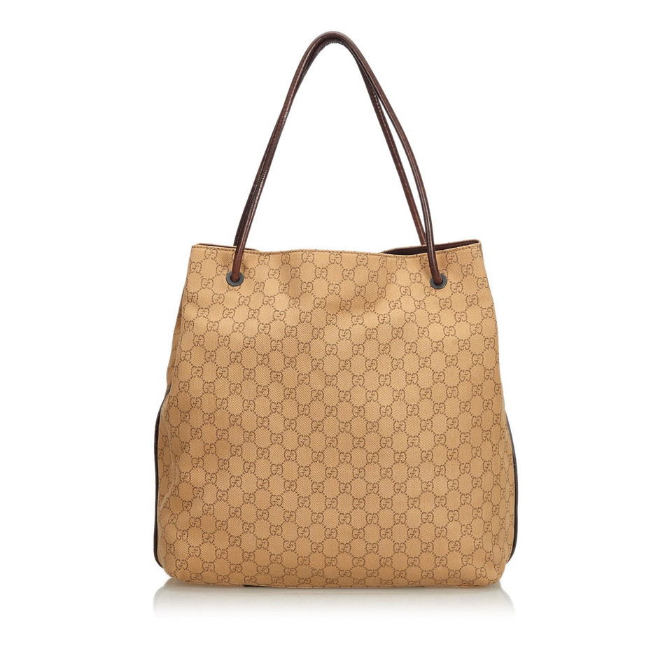 Gucci Tote Bag aus Canvas in Beige