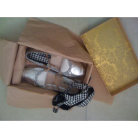 Miu Miu Slippers/Ballerinas Leather in Silvery
