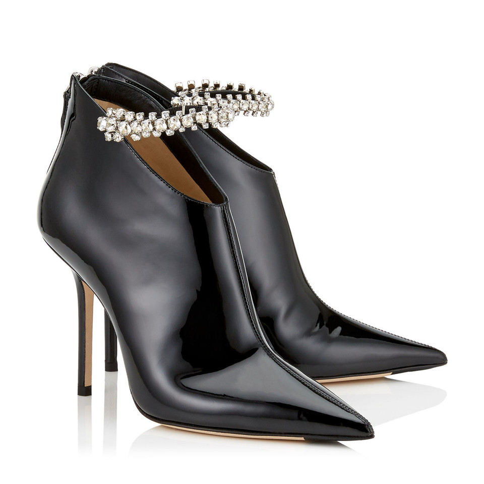 Jimmy Choo Stivali in Pelle verniciata in Nero