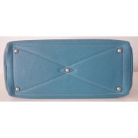Hermès Victoria Bag aus Leder in Blau