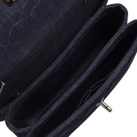 Chanel Bowling Bag aus Jeansstoff in Blau