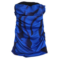 Msgm Bandeau-Kleid in Blau/Schwarz