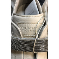 Brunello Cucinelli Sneakers aus Leder in Beige