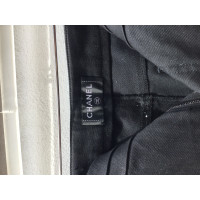 Chanel Hose aus Jeansstoff in Schwarz