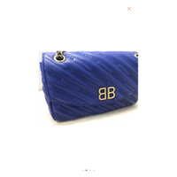 Balenciaga BB Bag Leer in Blauw