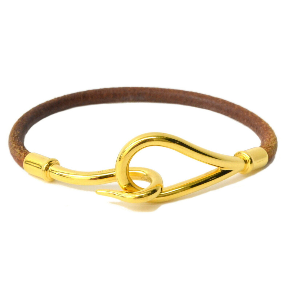 Hermès Armreif/Armband aus Vergoldet in Braun
