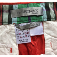 Sport Max Hose aus Baumwolle in Rot