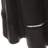 Diane Von Furstenberg Kleid aus Leder in Schwarz