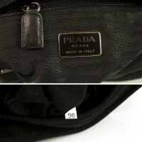 Prada Sac à bandoulière en Toile en Noir