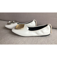 Loewe Slipper/Ballerinas aus Leder in Weiß