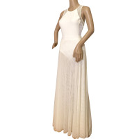 Dkny Stretch-jersey and mesh maxi dress