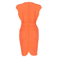 Mugler Kleid aus Baumwolle in Orange