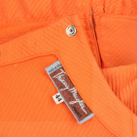 Mugler Kleid aus Baumwolle in Orange