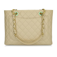 Chanel Grand  Shopping Tote Leather in Beige