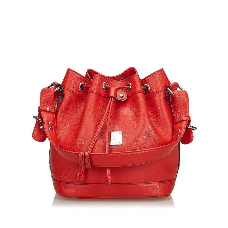 Mcm Borsa a tracolla in Pelle in Rosso