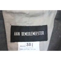 Ann Demeulemeester Jacke/Mantel aus Baumwolle in Schwarz
