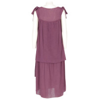 Sonia Rykiel Kleid aus Leinen in Violett