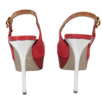 Sergio Rossi Pumps/Peeptoes Canvas in Red