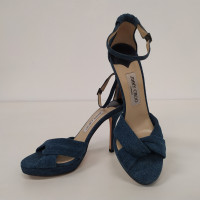 Jimmy Choo Sandalen aus Baumwolle in Blau