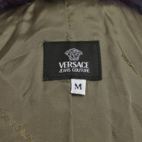 Versace Fur Jacket in Purple