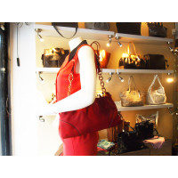 Prada Shopper aus Leder in Rot