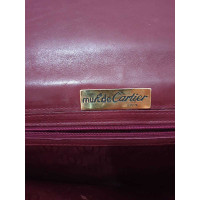 Cartier Clutch aus Leder in Bordeaux