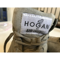 Hogan Lace-up shoes Suede in Grey