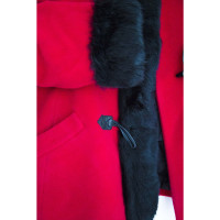 Yves Saint Laurent Giacca/Cappotto in Lana in Rosso