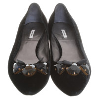 Miu Miu Ballerinas mit Schmucksteinen