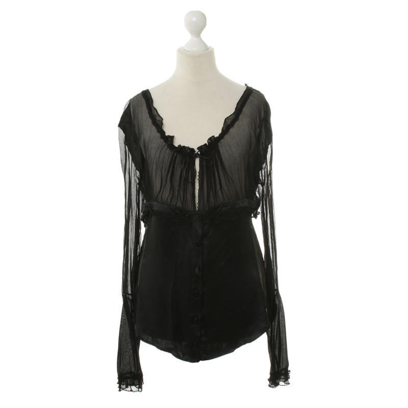 Ferre Transparent blouse in black