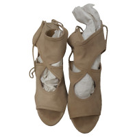 Aquazzura Wedges Suede in Beige