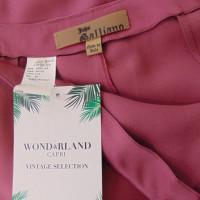 John Galliano John Galliano pink silk long skirt