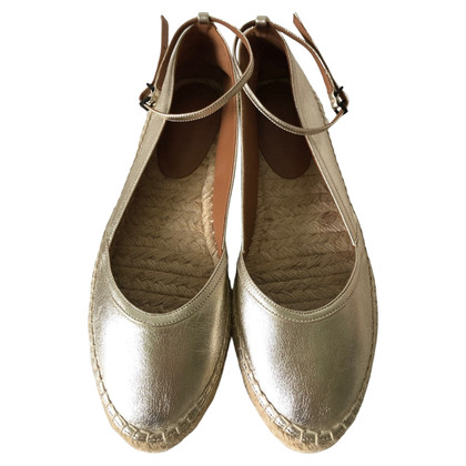 Giorgio Armani Slippers/Ballerinas Leather in Gold