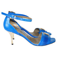 Versace Sandales en Cuir en Bleu