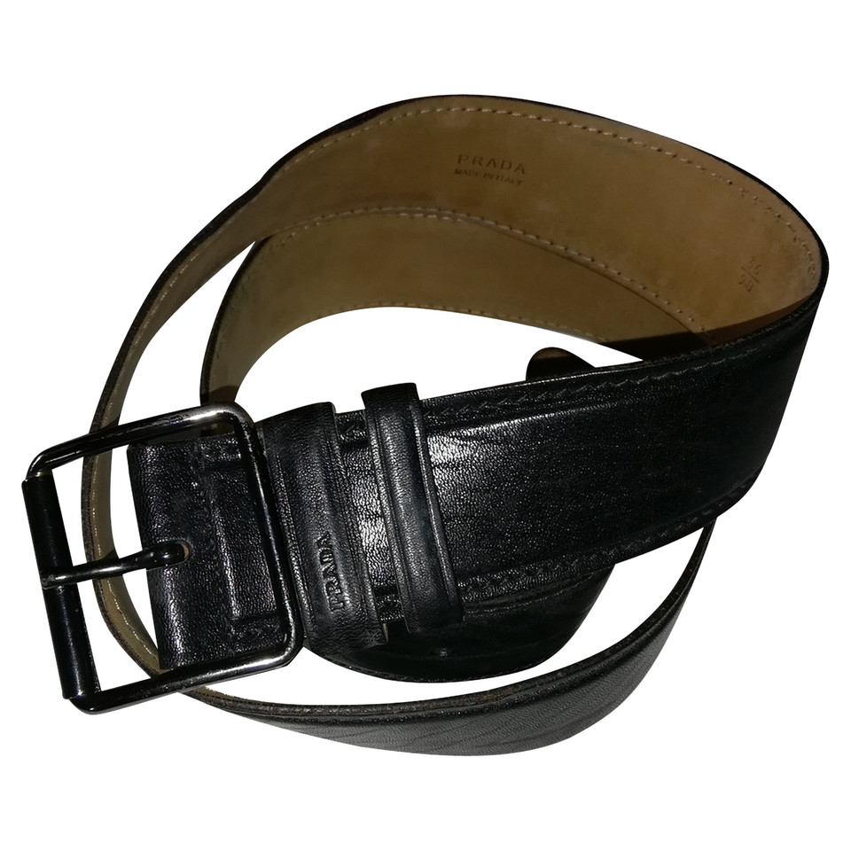 Prada Belt Leather in Black