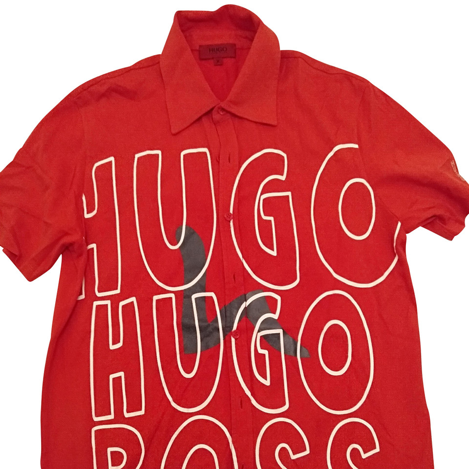 Hugo Boss Breiwerk Katoen in Rood