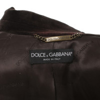 Dolce & Gabbana Velvet blazer in bruin