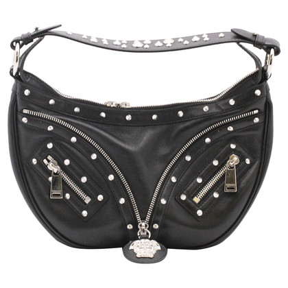 Versace Handtasche aus Leder in Schwarz